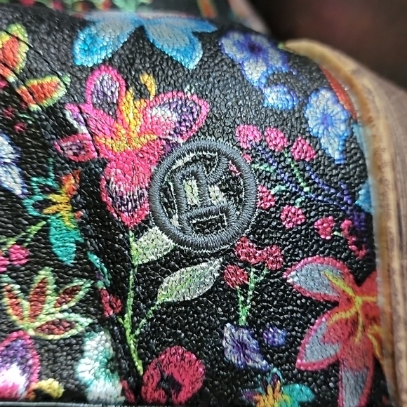 🥳🎉 HOST PICK 🥳🎉Roper Ingrid cowboy Floral black  boots Western Sz 8.5 NWT - Picture 8 of 11